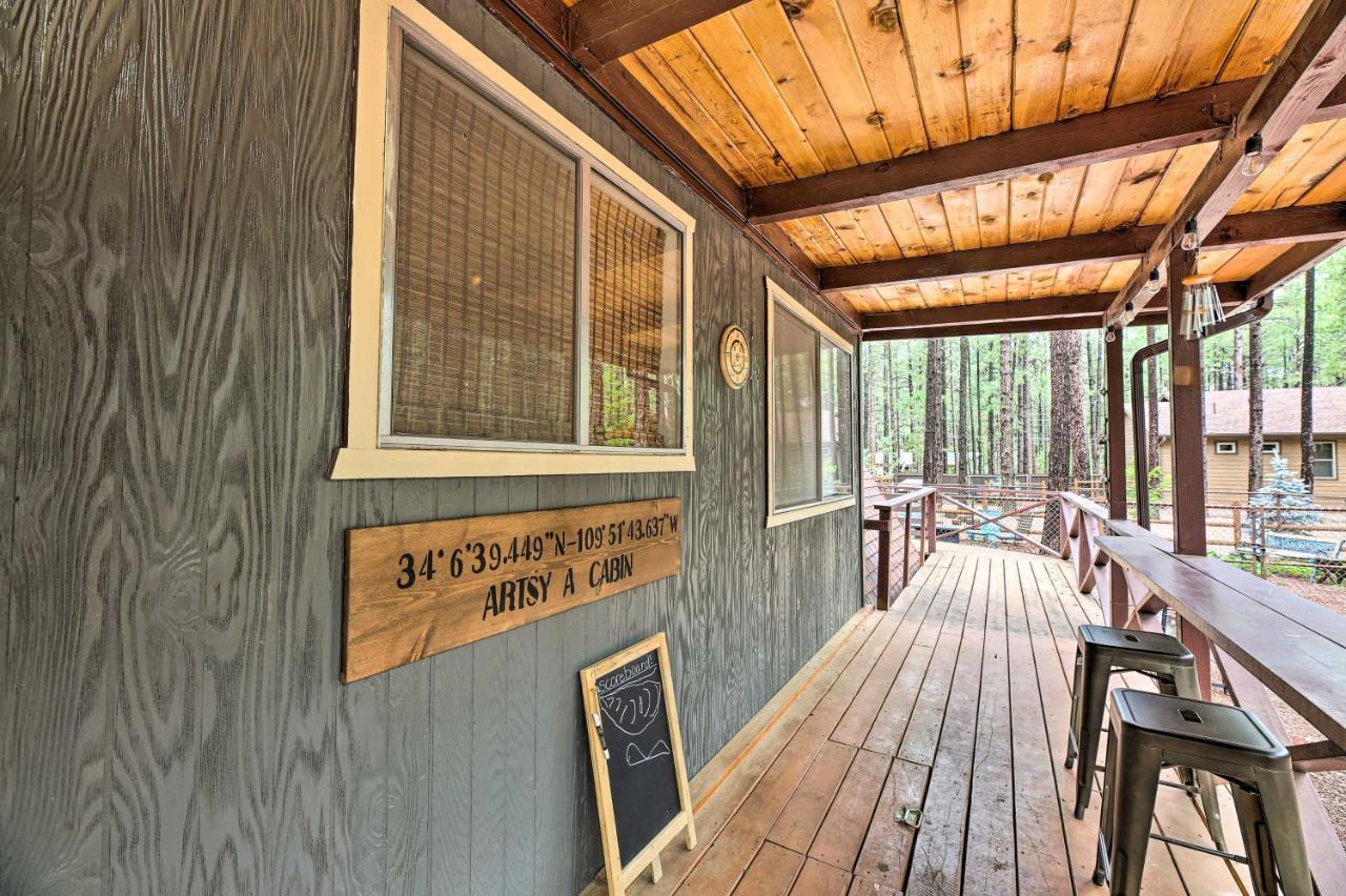 A-Frame Pinetop Lakeside Cabin Under The Pines! Villa Esterno foto